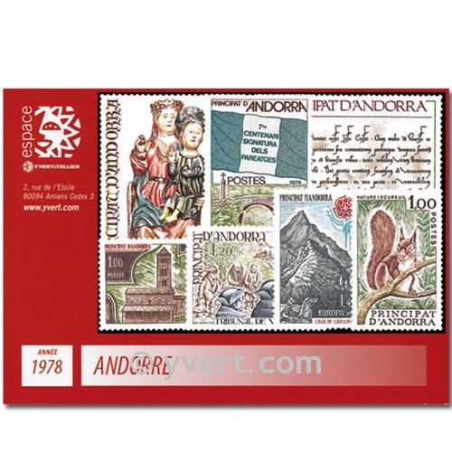 n° 267/273 -  Timbre Andorre Année complète (1978)