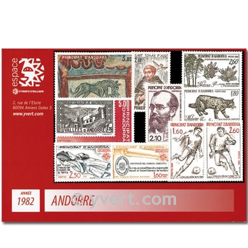 n° 300/309 -  Timbre Andorre Année complète (1982)