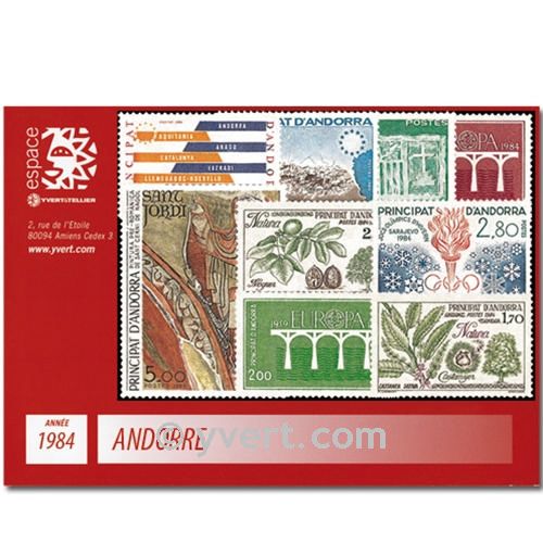 n° 327/336 -  Timbre Andorre Année complète (1984)