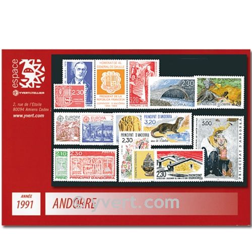 nr. 400/412 -  Stamp Andorra Year set (1991)