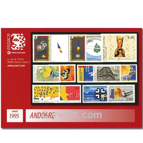 n° 454/466 -  Timbre Andorre Année complète (1995)