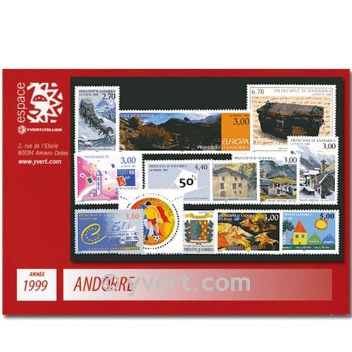 n° 512/524 -  Timbre Andorre Année complète (1999)