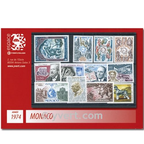 n° 953/1002 -  Timbre Monaco Année complète (1974)