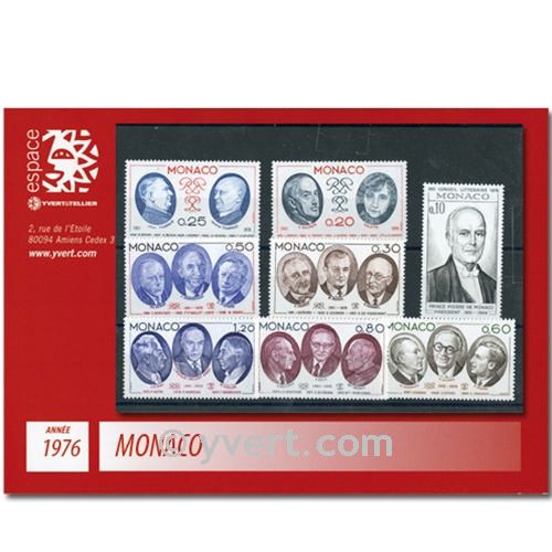 n° 1043/1078 -  Timbre Monaco Année complète (1976)