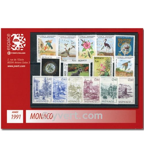 n° 1753/1809 -  Timbre Monaco Année complète (1991)