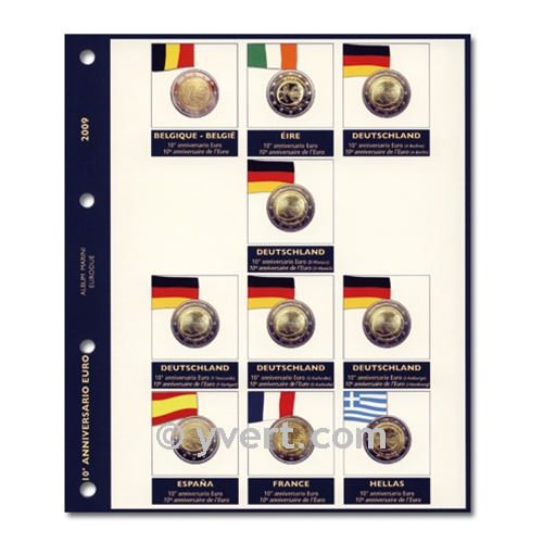 Inserts €2 commemorative coins 2009 (UEM) - MARINI®