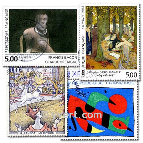 PAINTINGS: envelope of 200 stamps