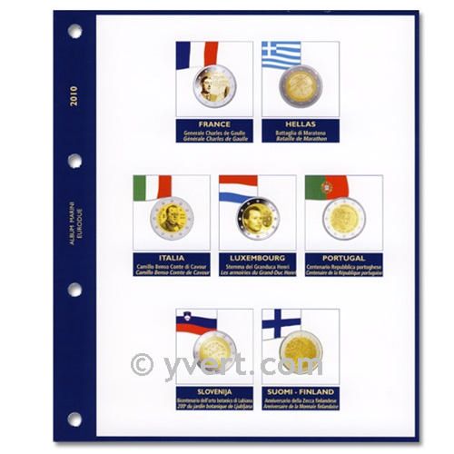 Inserts €2 commemorative coins 2010 - MARINI®