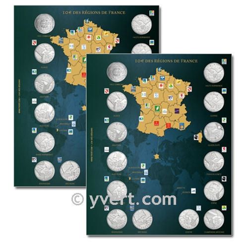 10€ COMMEMORATIVES ´Regions de france´ Inserts - 2010