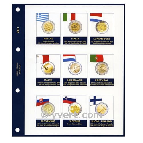 Inserts €2 commemorative coins 2011 - MARINI®