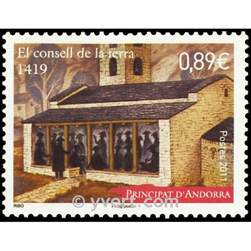 n.o 715 -  Sello Andorra Correos