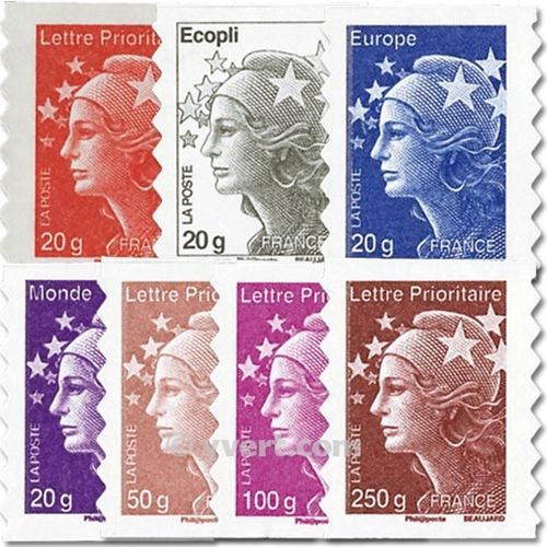 nr. 590/596 -  Stamp France Self-adhesive