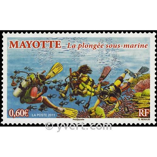 n° 255 -  Timbre Mayotte Poste