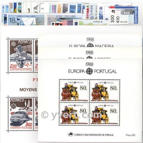 1988** - Year set EUROPA 1988** - Année complète neuf EUROPA1988** - Año completo nuevo EUROPA