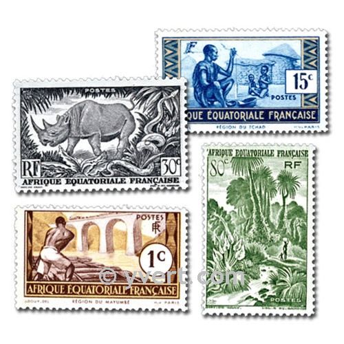 ÁFRICA EQUATORIAL FR : Lote de 50 selos