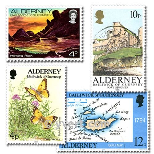 ALDERNEY: lote de 25 sellos