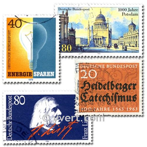 ALLEMAGNE OUEST : pochette de 1000 timbres (Oblitérés)