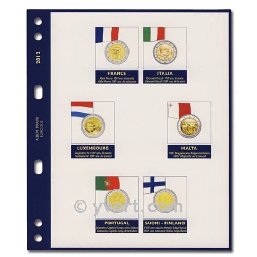 Inserts €2 commemorative coins 2012 - MARINI®