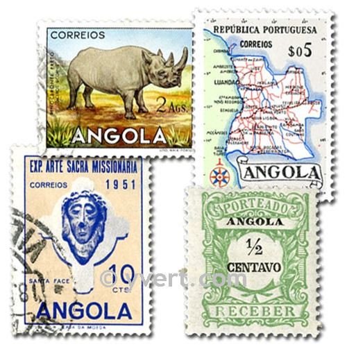 ANGOLA : lote de 50 selos