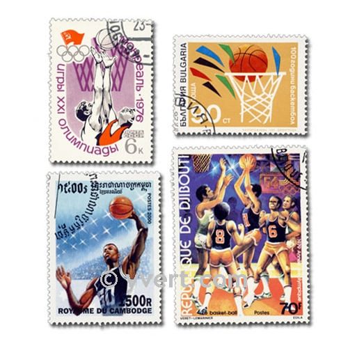 BASKETBALL: envelope of 25 stamps