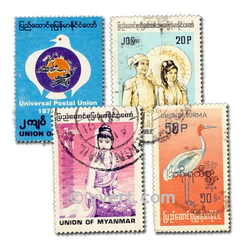 BURMA: envelope of 50 stamps