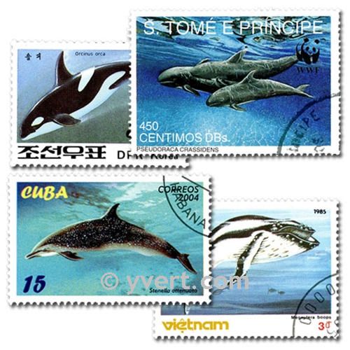 CETACEANS: envelope of 25 stamps