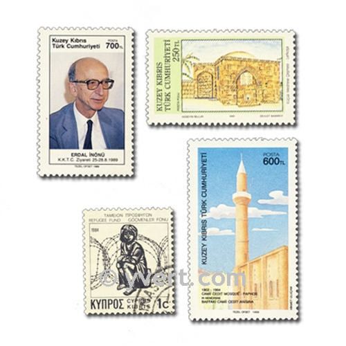 CYPRUS: envelope of 50 stamps