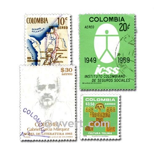 COLOMBIE : pochette de 500 timbres (Oblitérés)