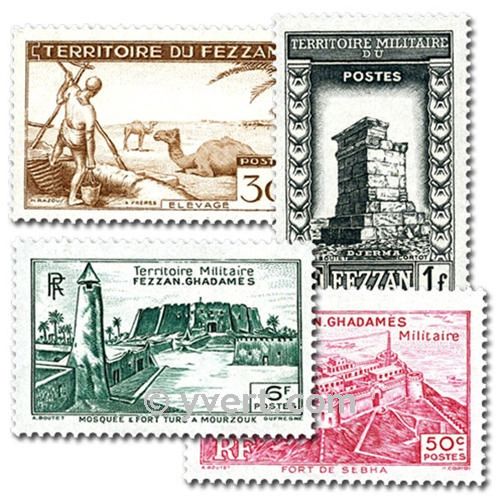 FEZZAN: envelope of 10 stamps