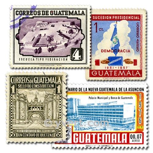 GUATEMALA : pochette de 100 timbres (Oblitérés)