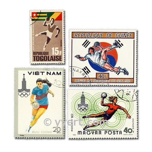 HANDBALL: envelope of 25 stamps