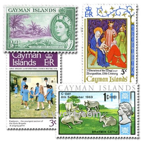 CAIMAN ISLANDS: envelope of 50 stamps