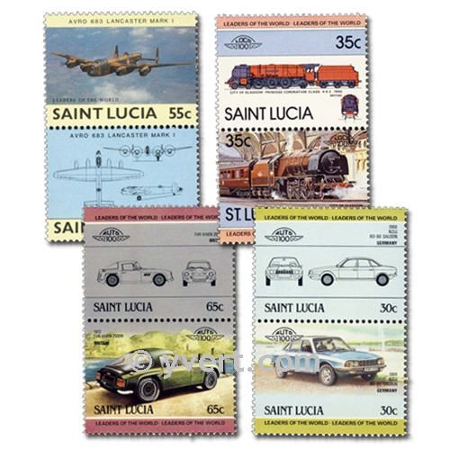 SAINT LUCIA: envelope of 100 stamps