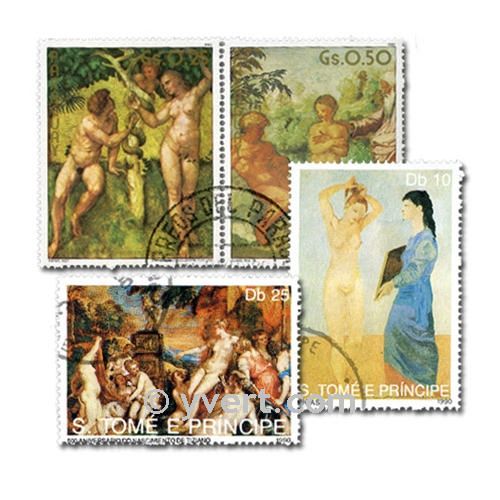 NUDE: envelope of 100 stamps