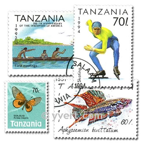 TANZANIE : pochette de 200 timbres (Oblitérés)