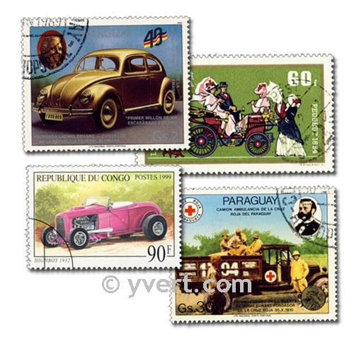 CARS: envelope of 100 stamps