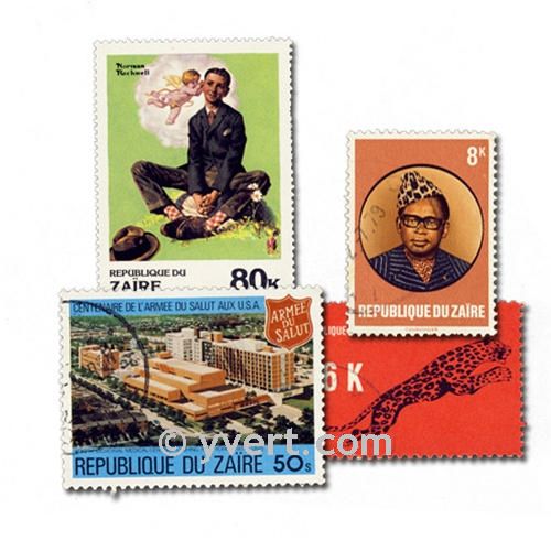 ZAIRE: Envelope 100 stamps