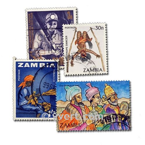 ZAMBIA: Lote de 50 sellos