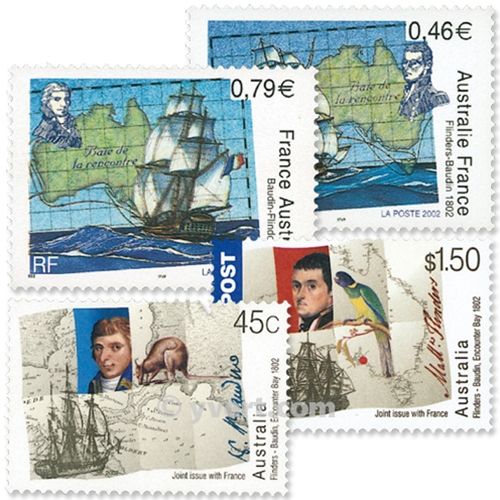 2002 - Emisiones comunes - Francia - Australia (Fundas)