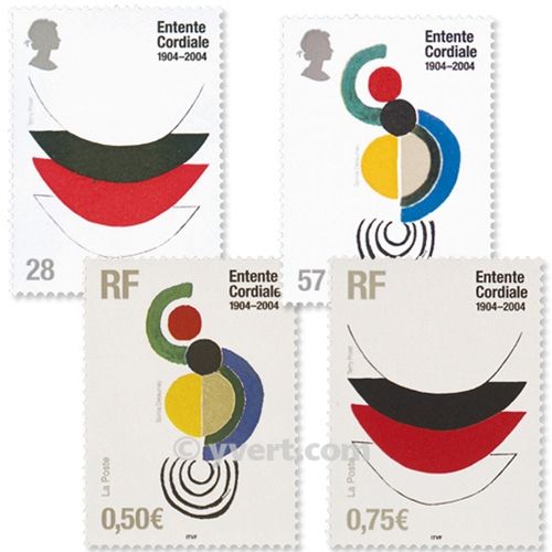 2004 - Emisiones comunes - Francia - Gran Bretaña (Fundas)