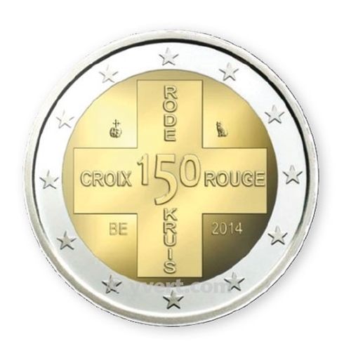 2 EURO COMMEMORATIVE 2014 : BELGIQUE (150e anniversaire de la Croix-Rouge)