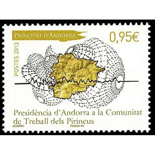 n° 745 -Timbre Andorre Poste