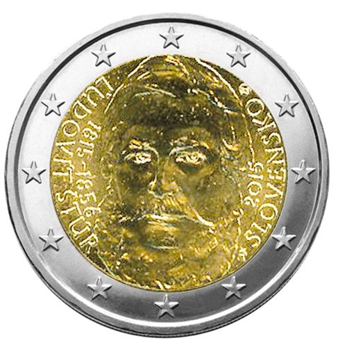 2 EURO COMMEMORATIVE 2015 : SLOVAQUIE ( 200e anniversaire de la naissance de l'intellectuel Ludovit Stur)