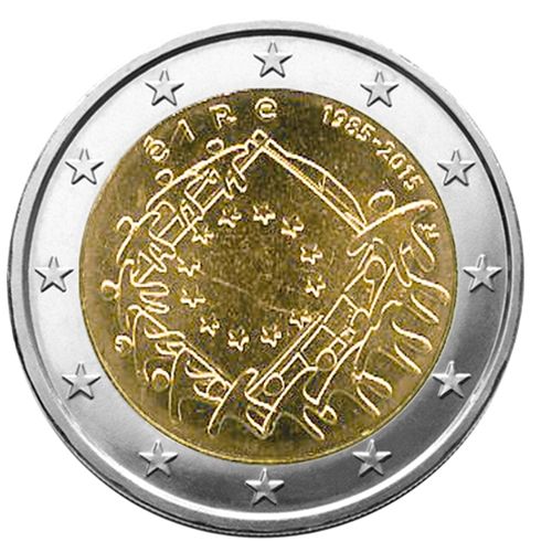 2 EURO COMMEMORATIVE 2015 : IRLANDE (30e anniversaire du drapeau européen)