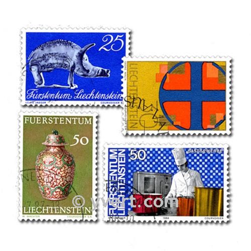 LIECHTENSTEIN : pochette de 100 timbres (Oblitérés)