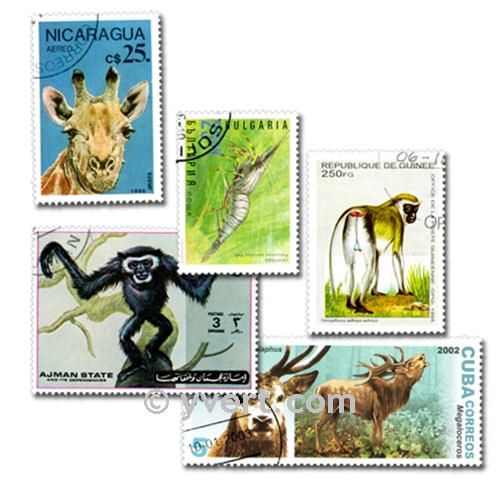 ANIMALS: envelope of 200 stamps