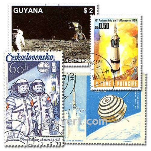 ASTRONAUTICS: envelope of 100 stamps