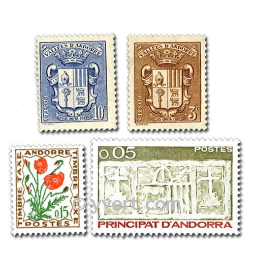 ANDORRA: envelope of 25 stamps