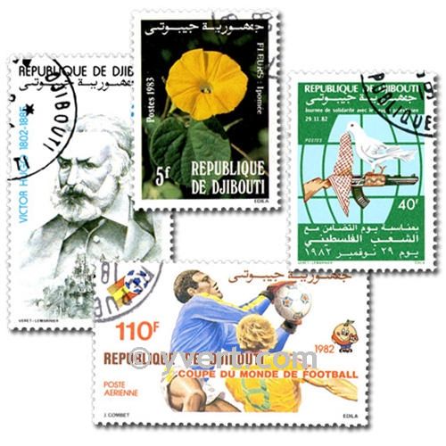 DJIBOUTI: envelope of 50 stamps