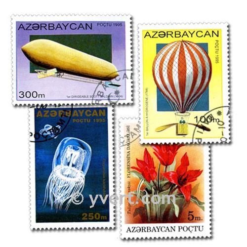 AZERBAIJAN: envelope of 50 stamps